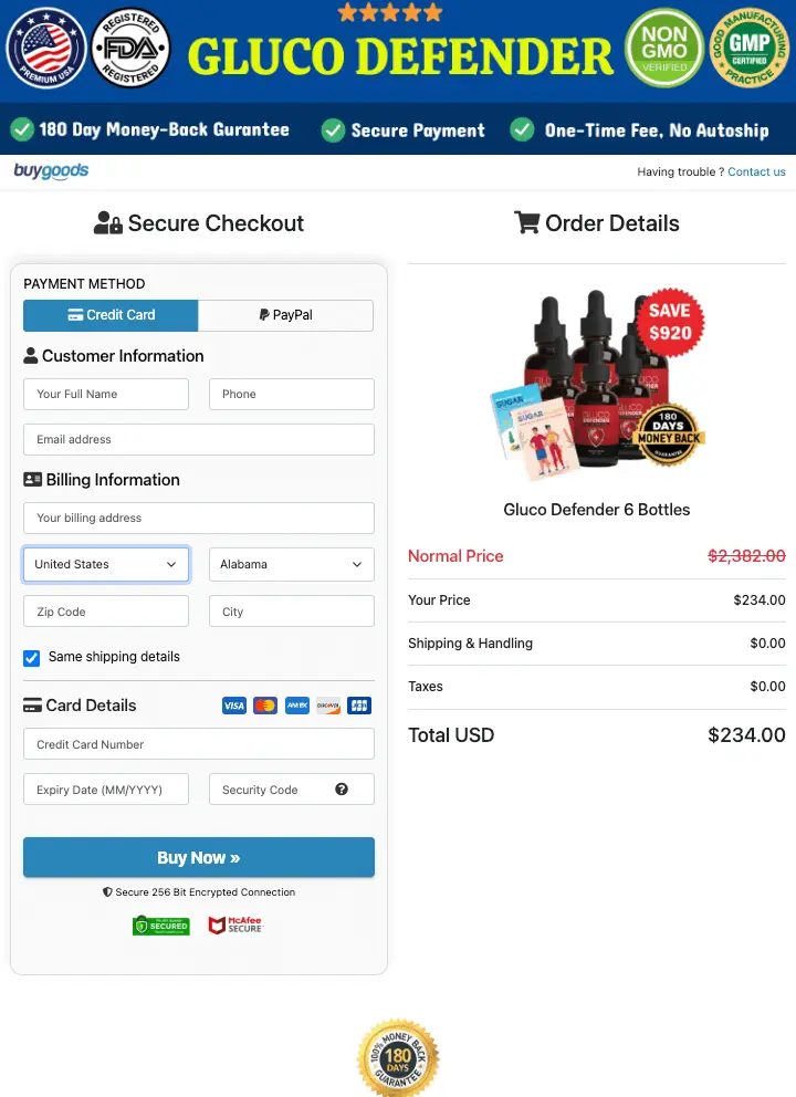 Gluco Defender - order - page - image